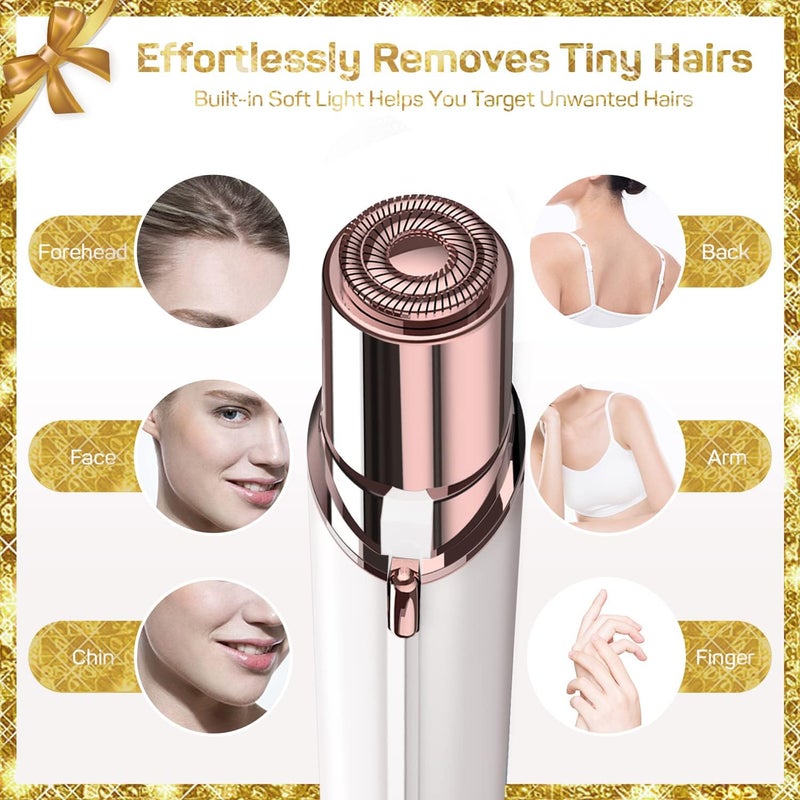 gurelax Facial Hair Removal for Women(with 2 x Replacement Heads)， Facial Hair Remover, Hair Removal Device, Best Gift for Mom/Wife/Girlfriend - Image 2